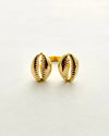 Gold Double Cowrie ring