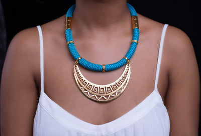 Light Blue Athena Necklace