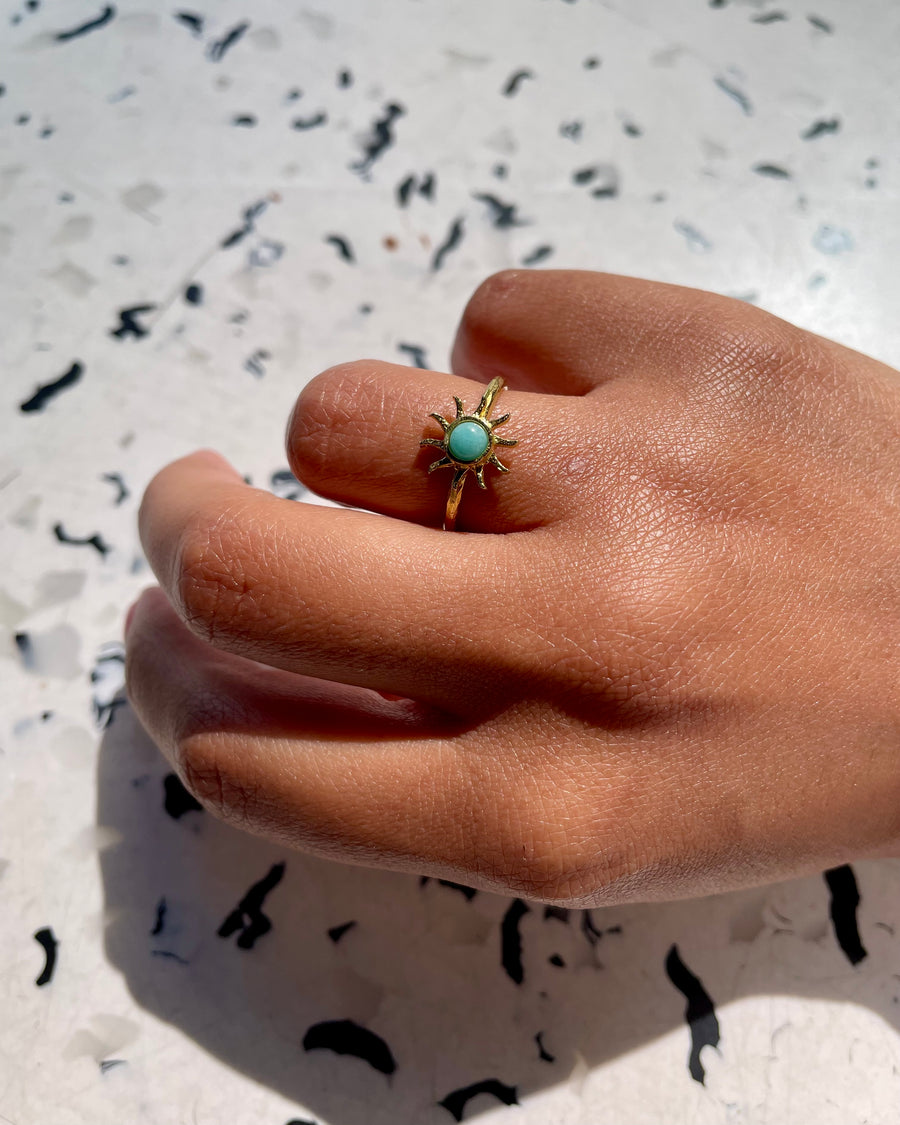 Mini Turquoise Sun Ring