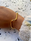 Bracelet manchette Elena en or