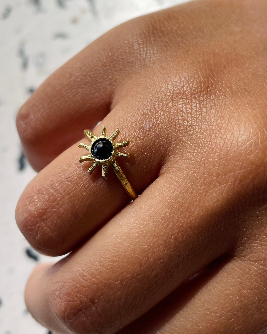 Mini Black Sun Ring