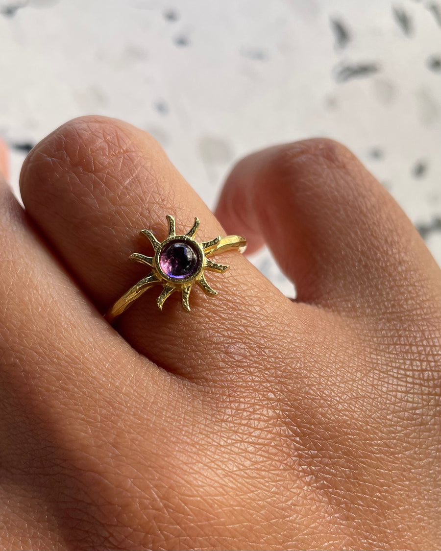 Mini Purple Sun Ring