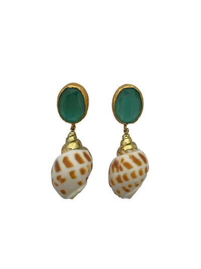 Emerald Shell Earrings