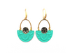 Turquoise Nymphaea Lotus Earrings