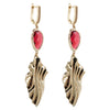 Red dangle earrings