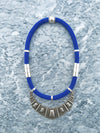 Blaue Athena Halskette Silber