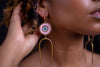 Long Pink Deity Earrings